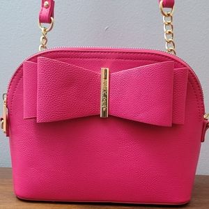 Betsey Johnson Pink Bow Crossbody Bag